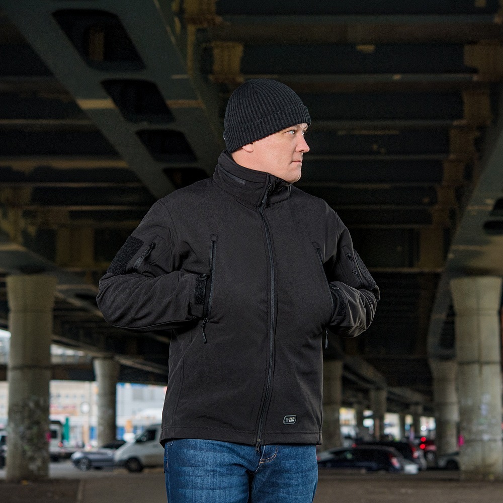 M-tac jacheta Soft Shell cu captuseala Negru M 9